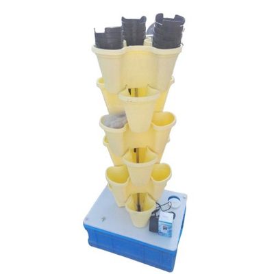 Plastico Modern Outdoor Tower Plant Pots Plastico Flower Pots Stackable
