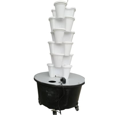 Plastico Modern Outdoor Tower Plant Pots Plastico Flower Pots Stackable