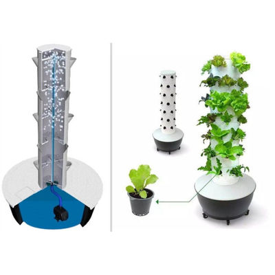Prezzo all'ingrosso di fabbrica sistema di coltivazione idroponica torre con luce a LED sistema di aeroponica giardino