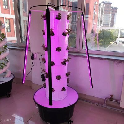 Sistema di torre idroponica interna Torre verticale per giardino con luce a led Torre verticale